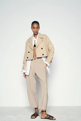 SHORT TRENCH STYLE JACKET