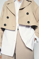 SHORT DOUBLE-BREASTED TRENCH COAT