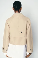 SHORT DOUBLE-BREASTED TRENCH COAT