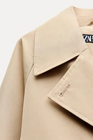 SHORT DOUBLE-BREASTED TRENCH COAT