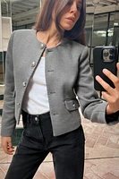 METAL BUTTON BLAZER