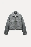 CROPPED BOUCLÉ JACKET