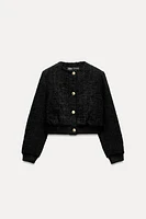 TEXTURED WEAVE BOMBER JACKET