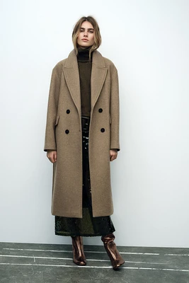 WOOL BLEND OVERSIZED COAT