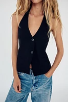 BOW HALTER TOP