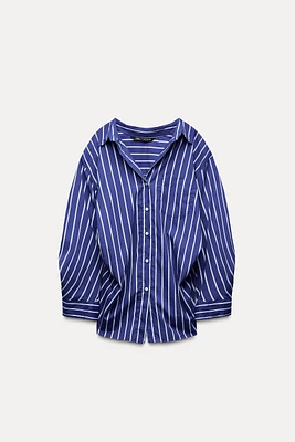 BATWING SLEEVE STRIPED SHIRT