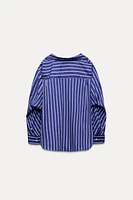 BATWING SLEEVE STRIPED SHIRT