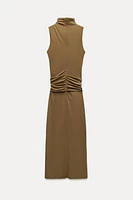 MIDI DRESS WITH TIED KNOT