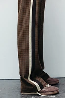 PLAID PANTS WITH SIDE STRIPE