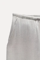 FOIL TEXTURED PAJAMA PANTS