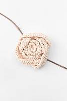 RAFFIA FLOWER NECKLACE