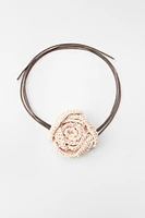 RAFFIA FLOWER NECKLACE