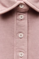 WASHED POLO COLLAR SWEATSHIRT