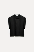 WASHED EFFECT HEAVY COTTON T-SHIRT