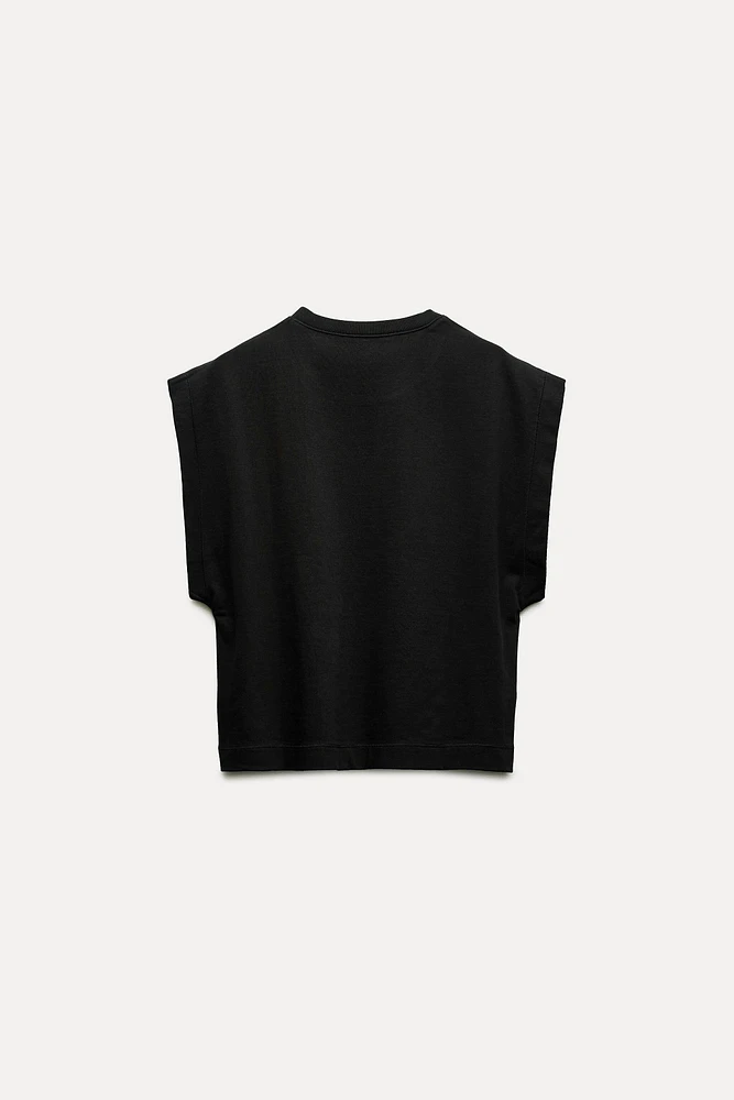 WASHED EFFECT HEAVY COTTON T-SHIRT