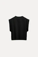 WASHED EFFECT HEAVY COTTON T-SHIRT