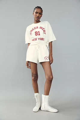 TEXT PLUSH SHORTS