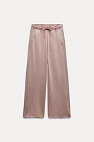 WASHED EFFECT COMBINATION RIB PANTS