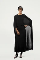 LONG KNIT CAPE DRESS