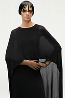 LONG KNIT CAPE DRESS