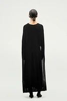 LONG KNIT CAPE DRESS