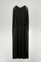 LONG KNIT CAPE DRESS