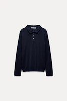 BASIC KNIT POLO TOP