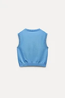 SLEEVELESS BASIC KNIT TOP