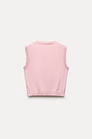 SLEEVELESS BASIC KNIT TOP