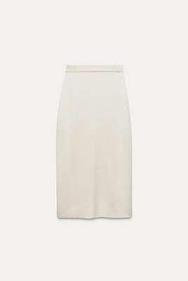 PLAIN KNIT MIDI SKIRT