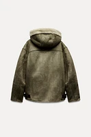 HOODED DOUBLE-FACED JACKET ZW COLLECTION