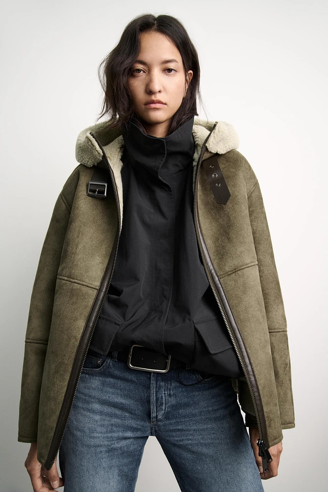 HOODED DOUBLE-FACED JACKET ZW COLLECTION