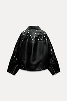 FAUX LEATHER STUDDED JACKET ZW COLLECTION