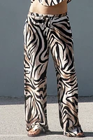 WIDE LEG ANIMAL PRINT PANTS