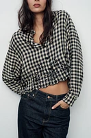 EMBROIDERED GINGHAM SHIRT