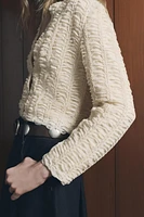 STRUCTURED KNIT CARDIGAN