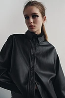 FAUX LEATHER OVERSHIRT ZW COLLECTION