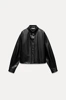 FAUX LEATHER OVERSHIRT ZW COLLECTION