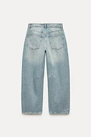 TRF MID WAIST BAGGY BALLOON JEANS