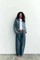 MID-RISE TRF CROPPED BALLOON JEANS