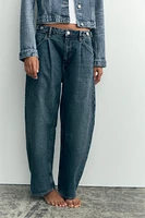 MID-RISE TRF CROPPED BALLOON JEANS