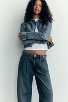 MID-RISE TRF CROPPED BALLOON JEANS