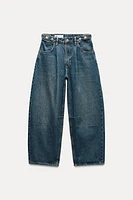 MID-RISE TRF CROPPED BALLOON JEANS