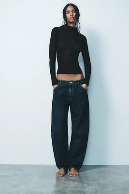 MID WAIST TRF BALLOON JEANS