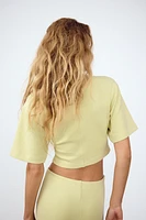 INTERLOCK CROP TOP