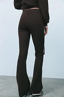 FLARE INTERLOCK PANTS WITH SEAMS