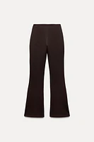 FLARE INTERLOCK PANTS WITH SEAMS