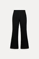 FLARE INTERLOCK PANTS WITH SEAMS