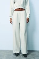 INTERLOCK WIDE LEG PANTS