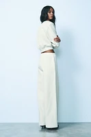 INTERLOCK WIDE LEG PANTS